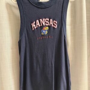Kansas Women’s Sleeveless Navy Top